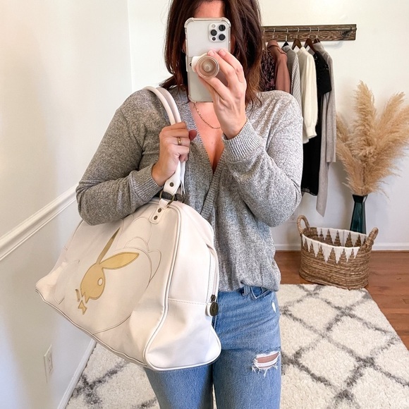 PLAYBOY Vintage Y2K Overnight Weekend Travel Tote Bag - Picture 3 of 11